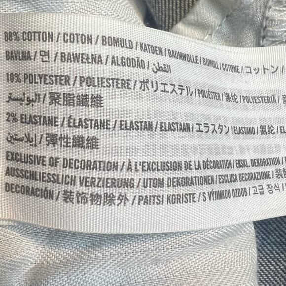 Abercrombie Harper Ankle Jeans sz 26 *short* Dark Wash Blue Skinny Denim Raw Hem - Picture 10 of 10